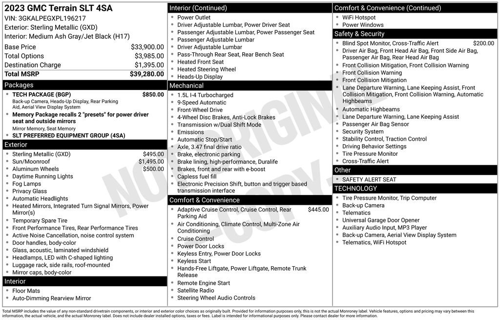 Used 2023 GMC Terrain SLT w/ Tech Package image 4