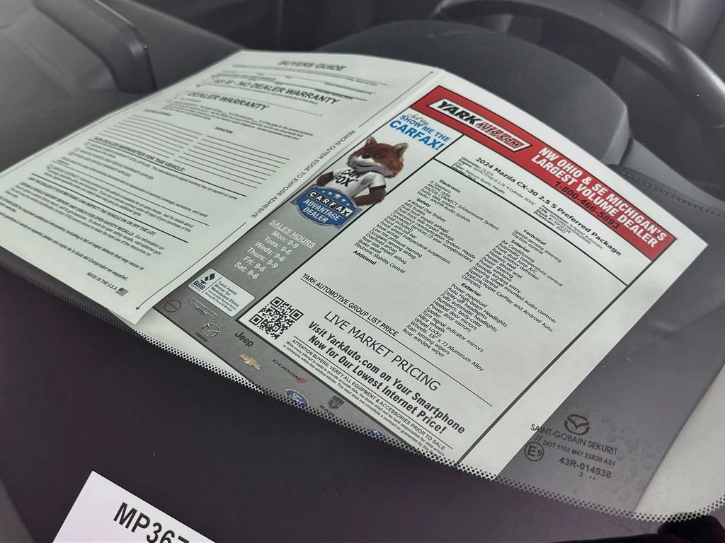 Used 2024 MAZDA CX-30 AWD 2.5 S w/ Preferred Package image 12