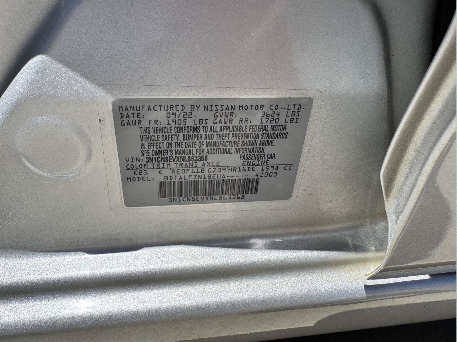 Used 2022 Nissan Versa SV FWD image 32