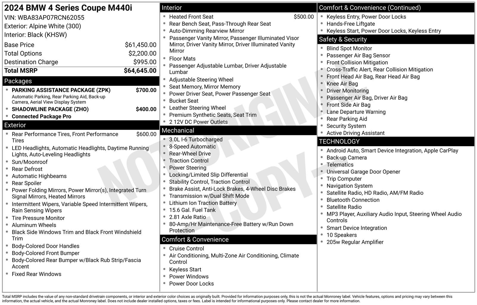 Certified 2024 BMW M440i Coupe w/ Parking Assistance Package image 2