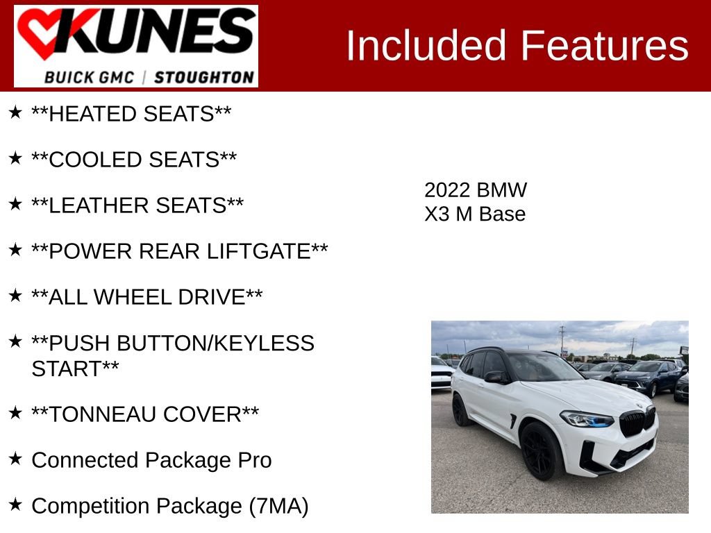Used 2022 BMW X3 M w/ Competition Package AWD/4WD image 3
