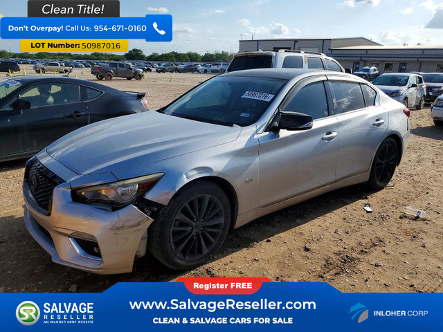 Used 2018 INFINITI Q50 Luxe w/ Essential Package (3.0T Luxe) RWD image 1