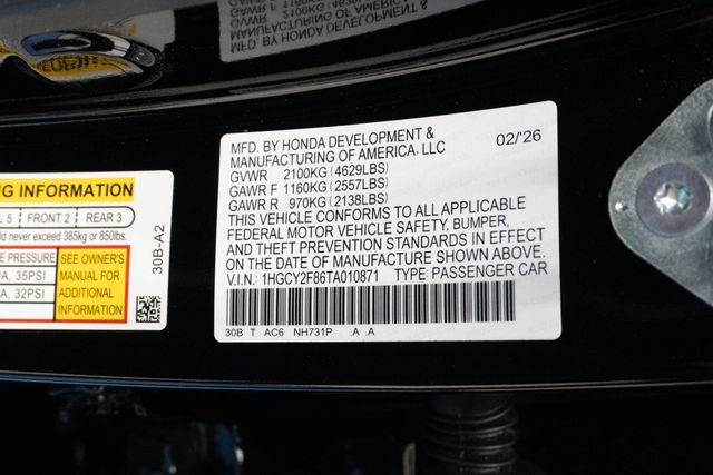 New 2026 Honda Accord Touring image 29