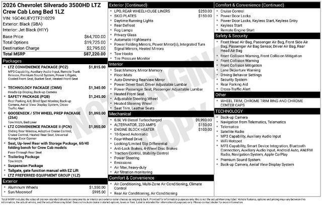 New 2026 Chevrolet Silverado 3500 LTZ w/ LTZ Convenience Package image 4