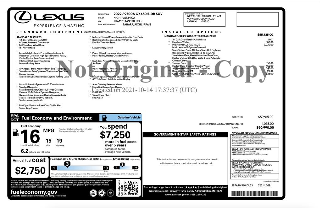 Used 2022 Lexus GX 460 Premium w/ Premium Plus Package AWD/4WD image 2