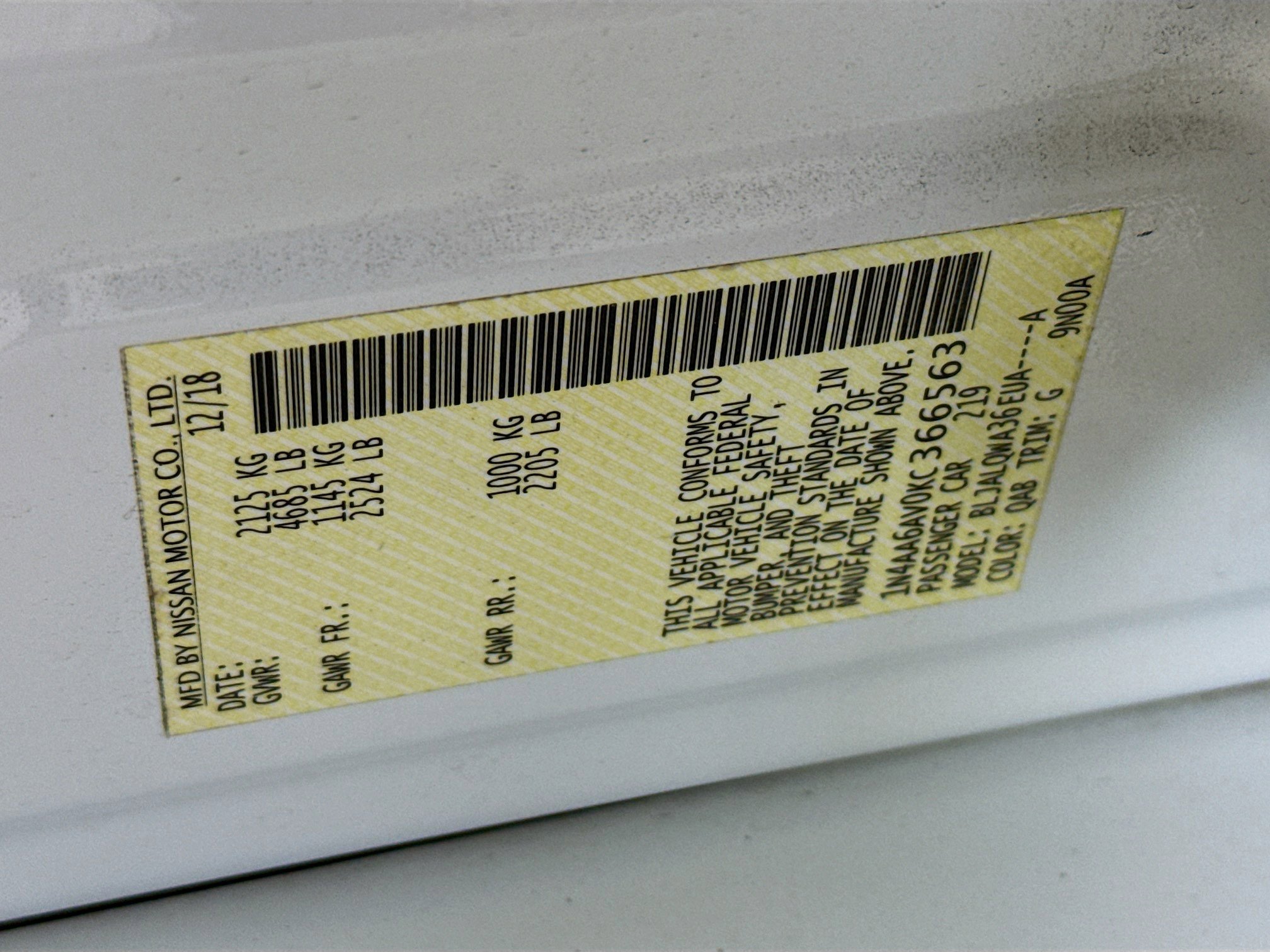 Used 2019 Nissan Maxima 3.5 S w/ Floor Mat Group image 36