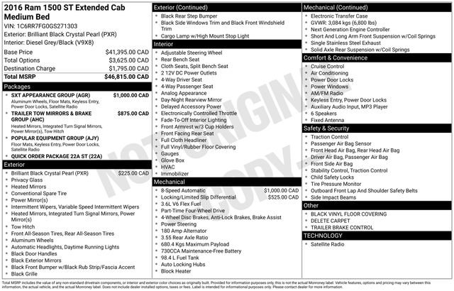 Used 2016 RAM 1500 ST w/ SXT Appearance Group image 6
