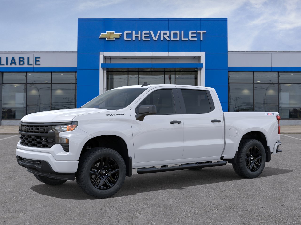 New 2026 Chevrolet Silverado 1500 Custom w/ Turbomax Blackout Package AWD/4WD image 2