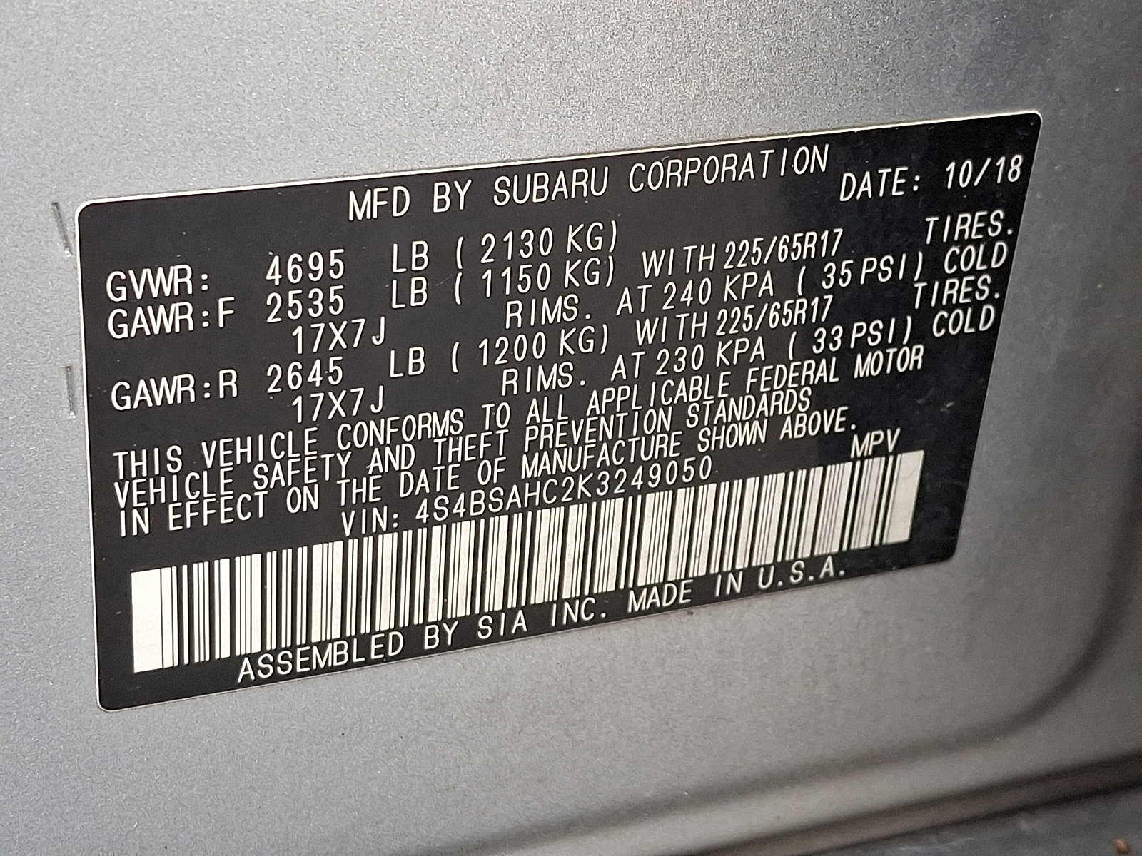 Used 2019 Subaru Outback 2.5i Premium w/ Popular Package #2 image 29