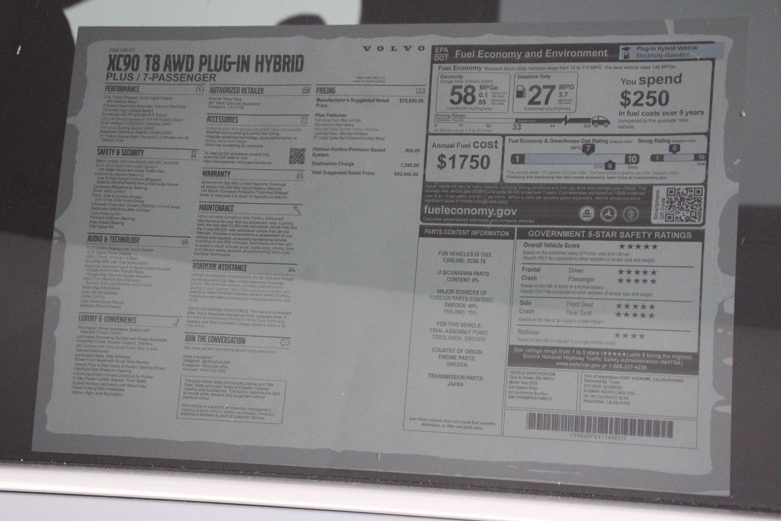 New 2026 Volvo XC90 T8 Plus image 18