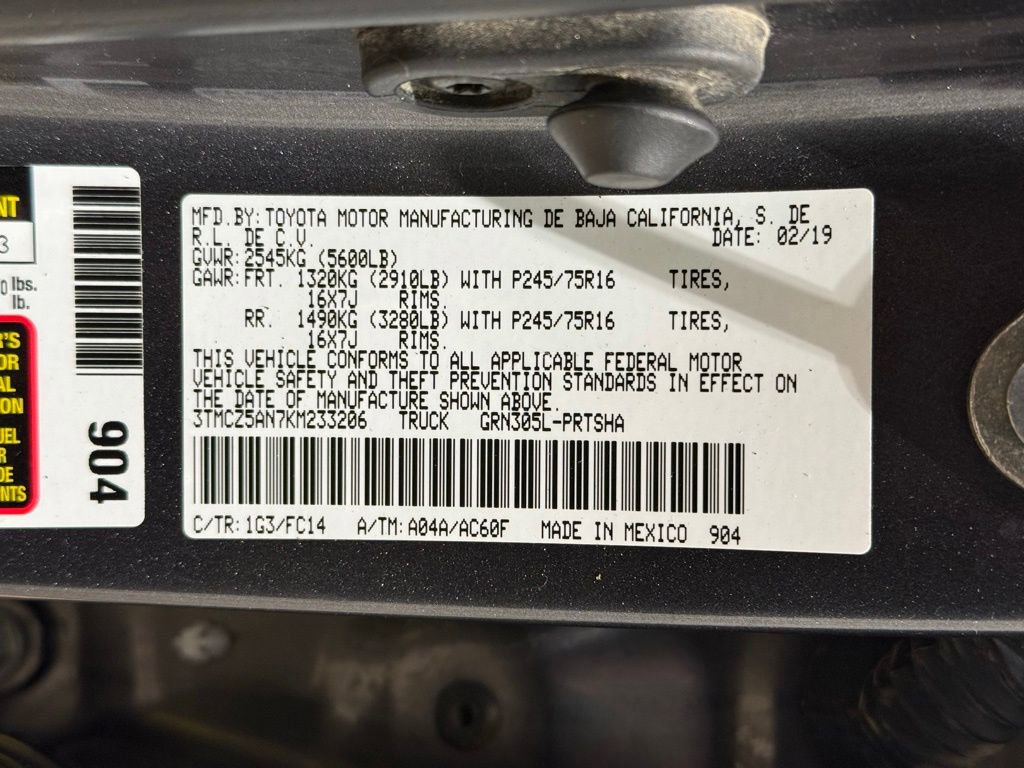 Certified 2019 Toyota Tacoma SR5 AWD/4WD image 27