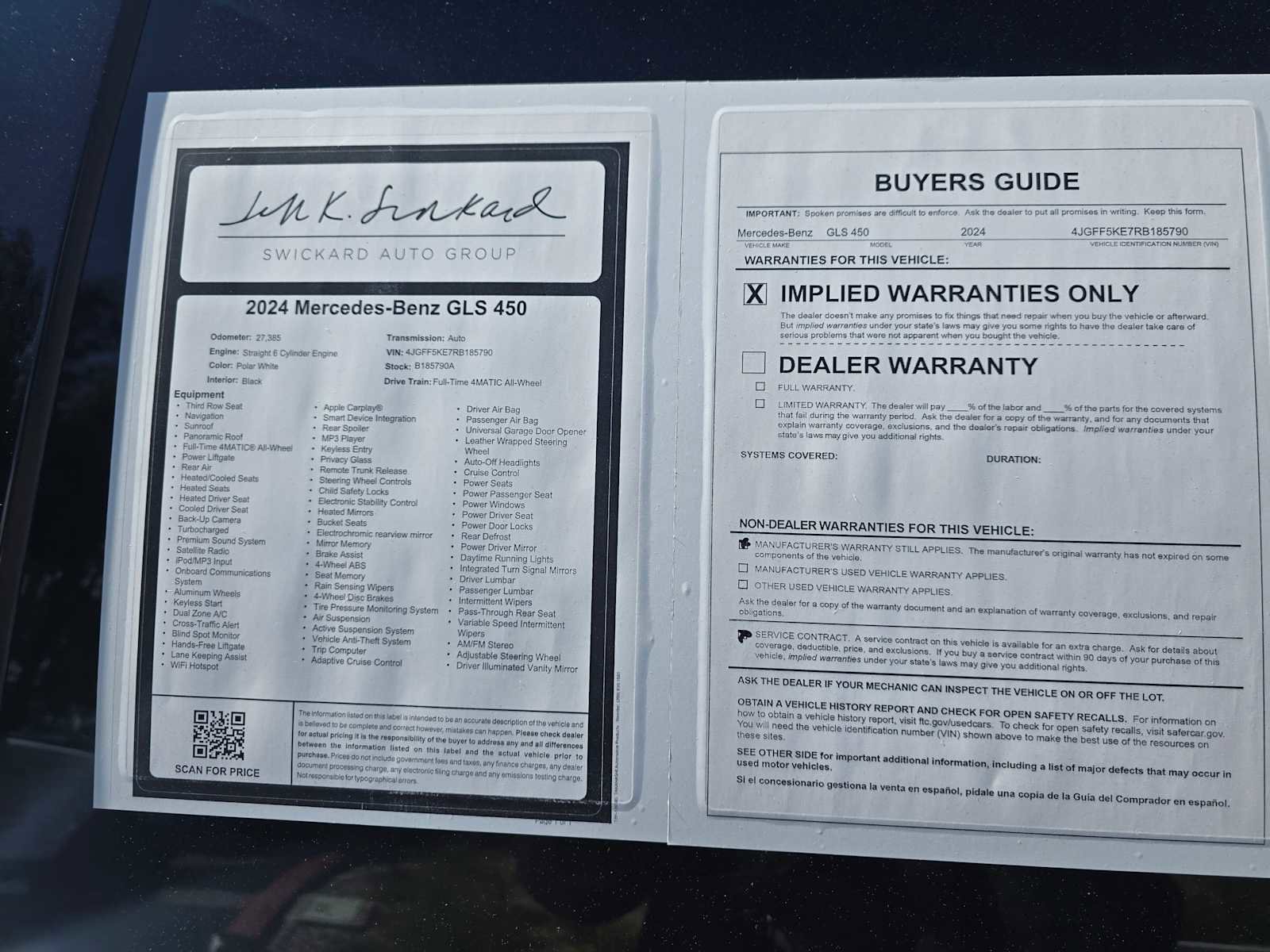 Used 2024 Mercedes-Benz GLS 450 4MATIC image 19