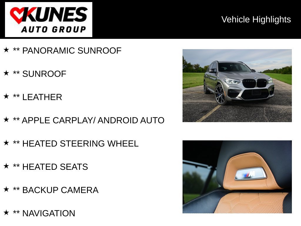 Used 2020 BMW X3 M w/ Executive Package AWD/4WD image 2