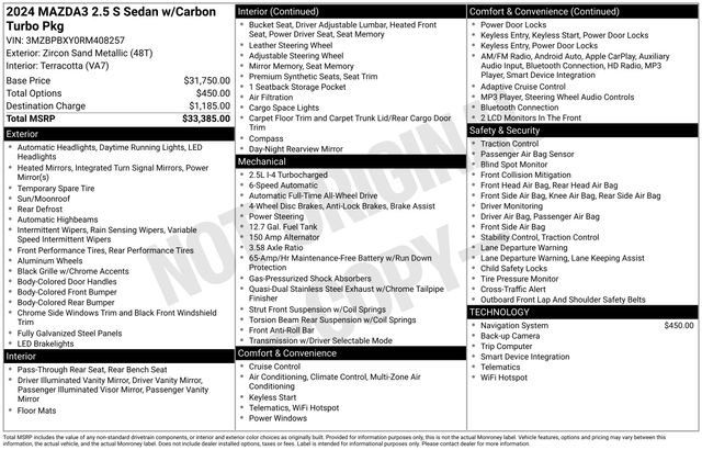 Used 2024 MAZDA MAZDA3 s image 42