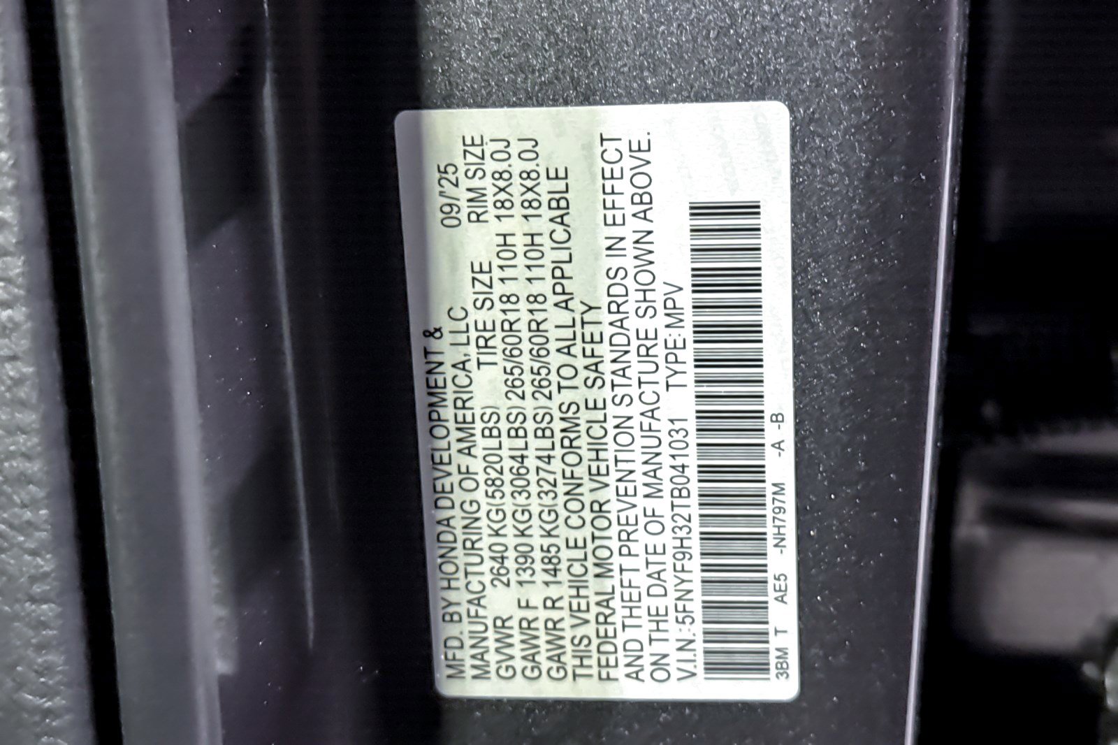 New 2026 Honda Passport RTL image 19