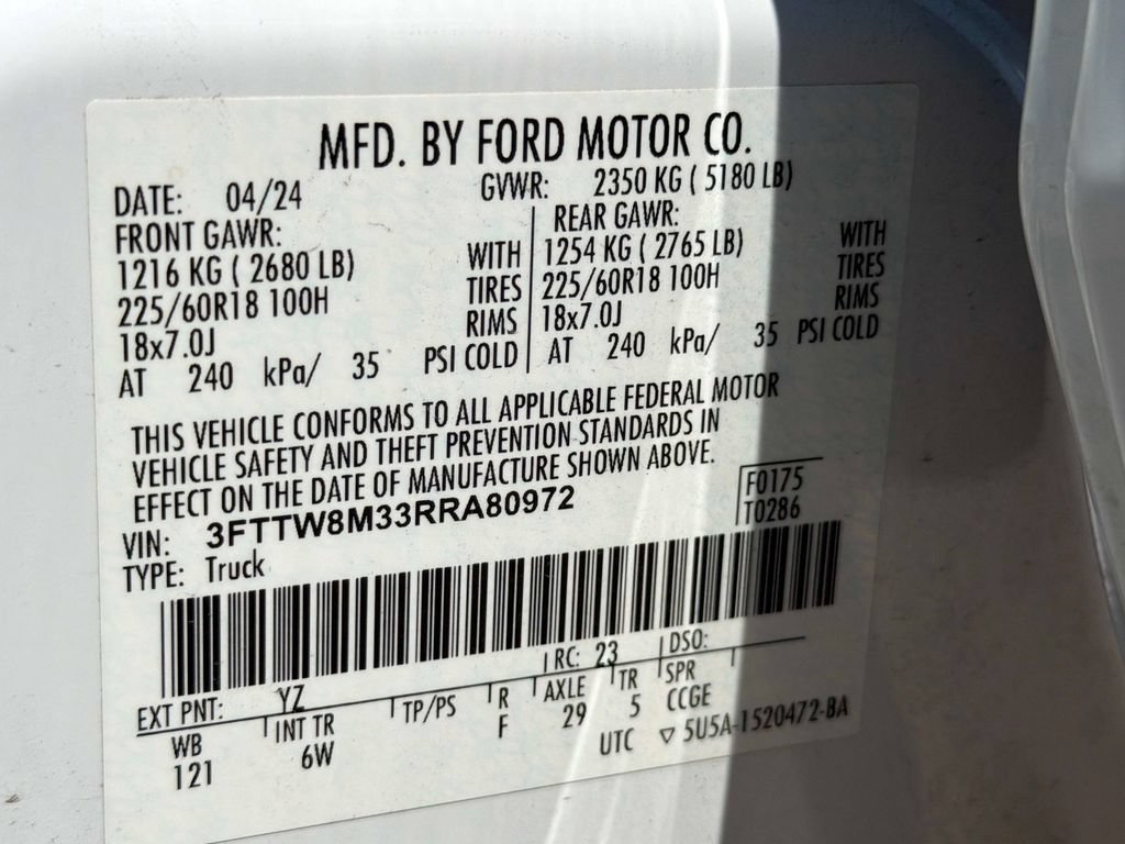 Used 2024 Ford Maverick Lariat w/ Black Appearance Package FWD image 33