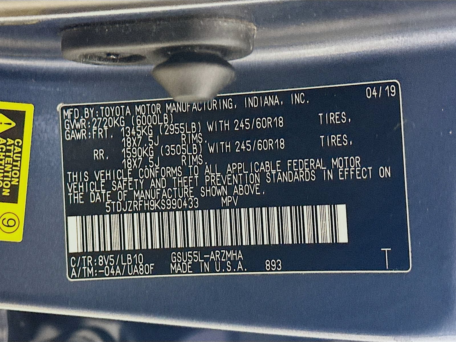 Used 2019 Toyota Highlander XLE AWD/4WD image 48