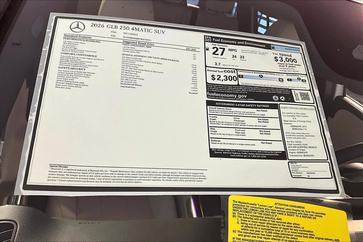 New 2026 Mercedes-Benz GLB 250 4MATIC image 18