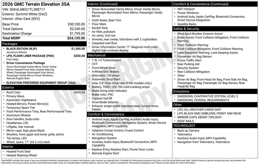 New 2026 GMC Terrain Elevation w/ Black Edition image 41