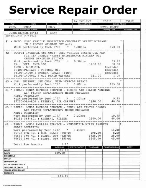 Used 2025 Honda HR-V LX image 14