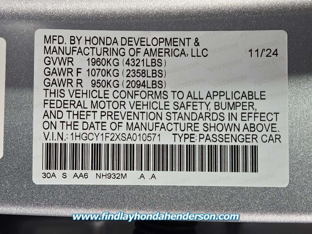 Certified 2025 Honda Accord LX image 13