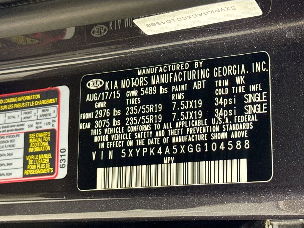 Used 2016 Kia Sorento SX w/ SXL Technology Package image 45