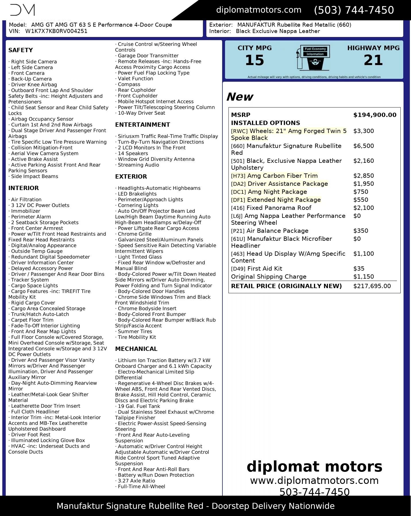 Used 2024 Mercedes-Benz AMG GT 63 S image 2