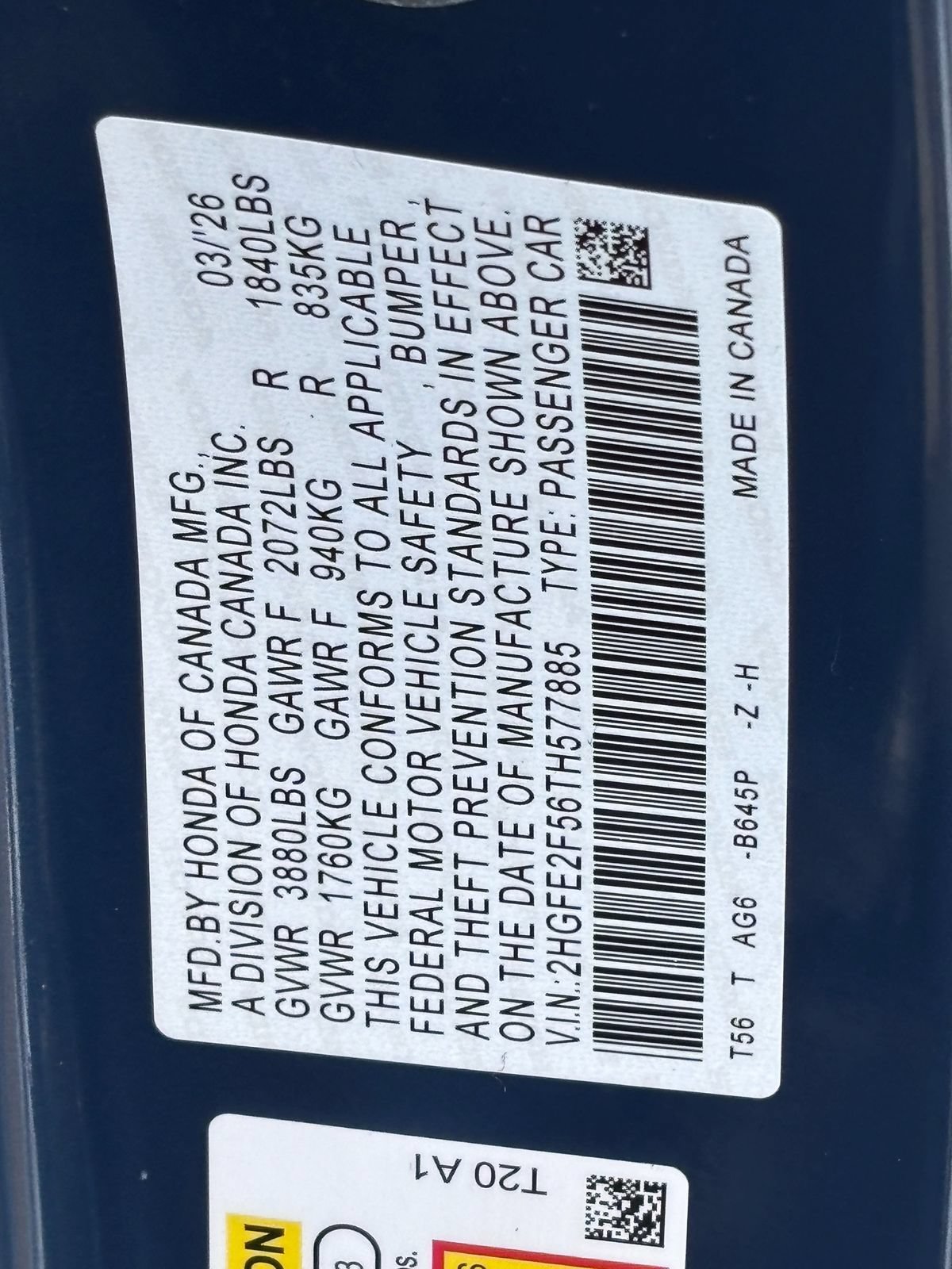 Certified 2026 Honda Civic Sport image 35