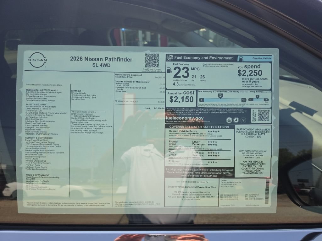 New 2026 Nissan Pathfinder SL AWD/4WD image 3