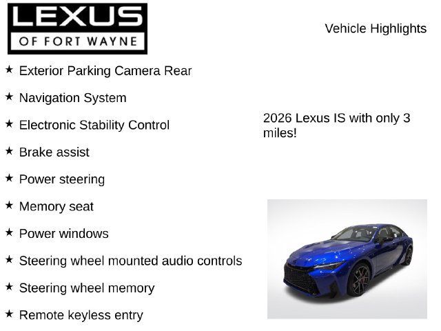 New 2026 Lexus IS 350 F Sport w/ Technology Package AWD/4WD image 8