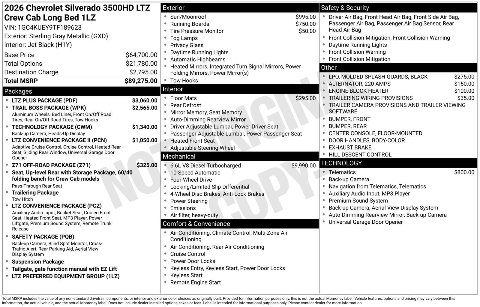New 2026 Chevrolet Silverado 3500 LTZ w/ LTZ Plus Package image 16