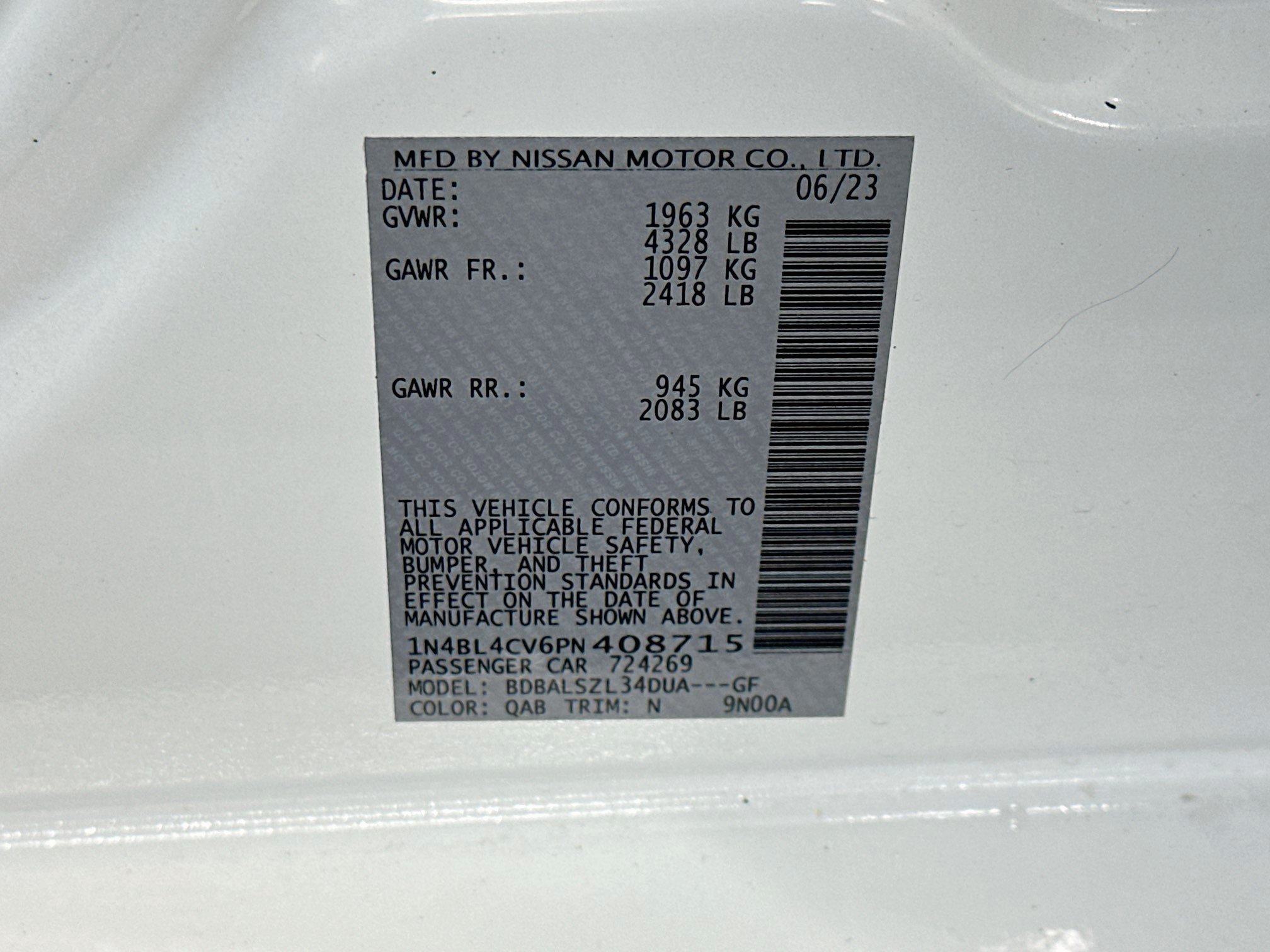 Used 2023 Nissan Altima 2.5 SR FWD image 12