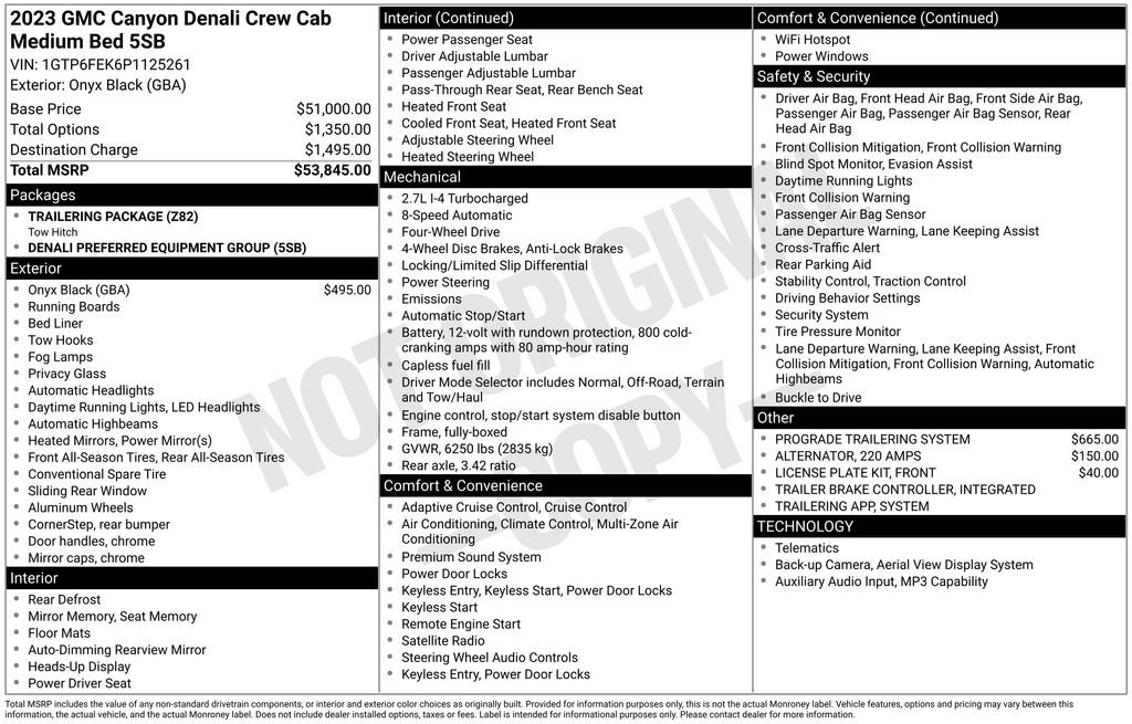 Used 2023 GMC Canyon Denali AWD/4WD image 79