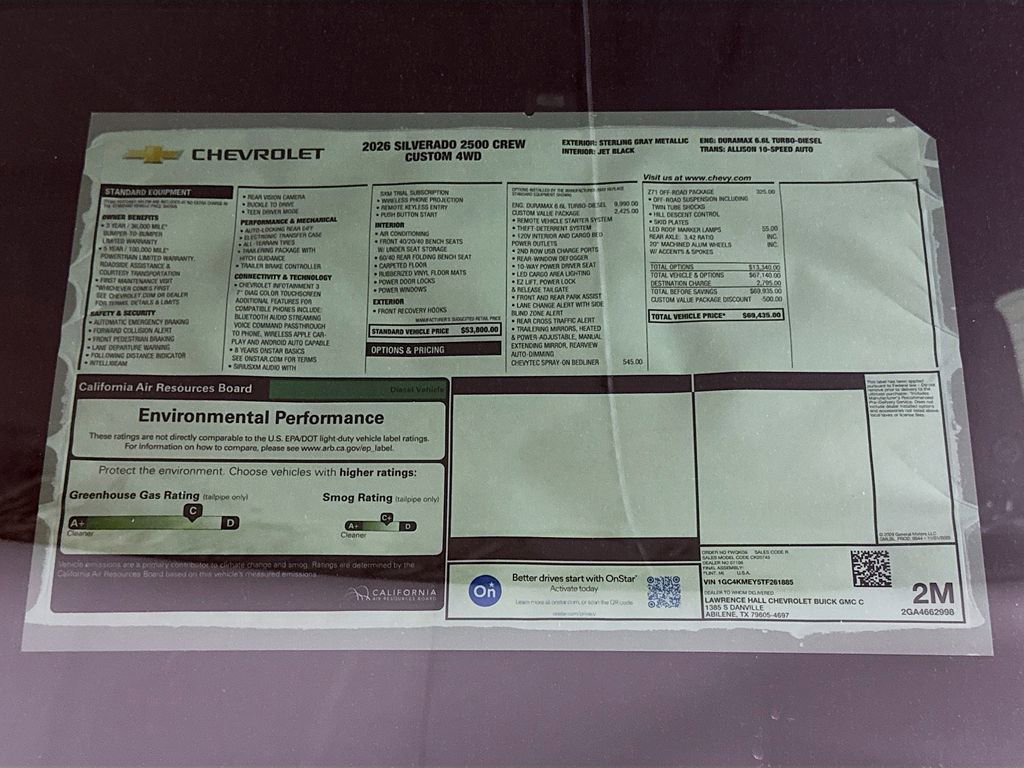 New 2026 Chevrolet Silverado 2500 Custom w/ Custom Value Package AWD/4WD image 20