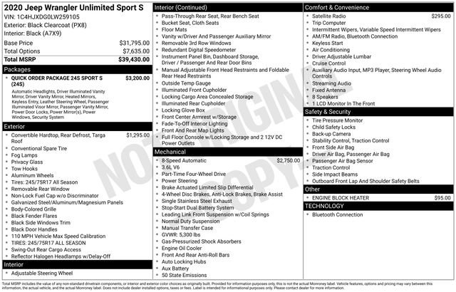 Used 2020 Jeep Wrangler Unlimited Sport S image 35