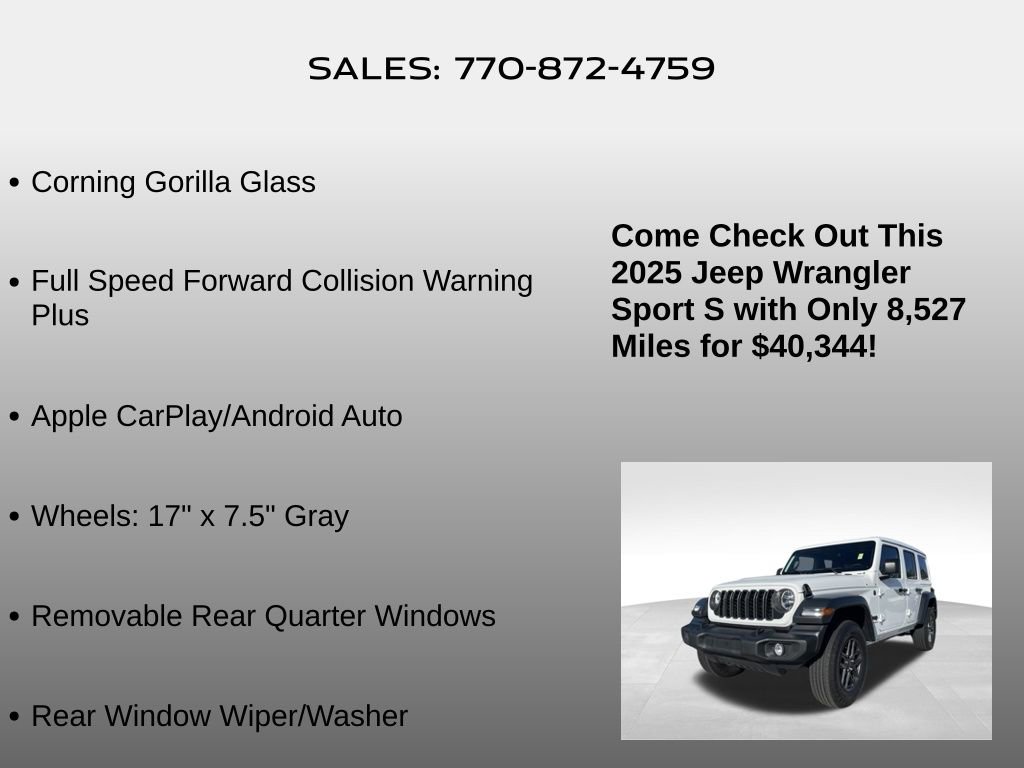 Used 2025 Jeep Wrangler Sport S image 20