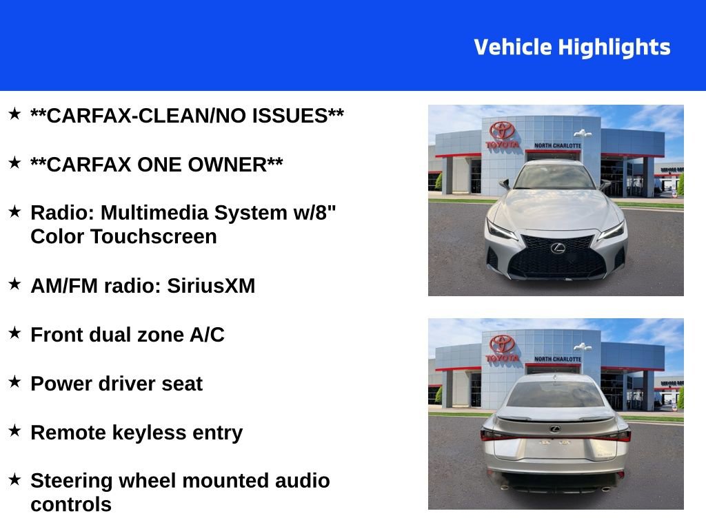 Used 2024 Lexus IS 350 F Sport w/ Navigation Package image 4