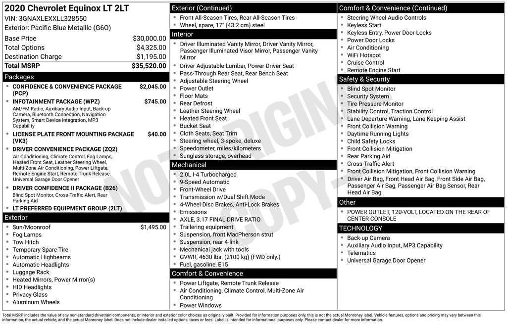 Used 2020 Chevrolet Equinox LT FWD image 5