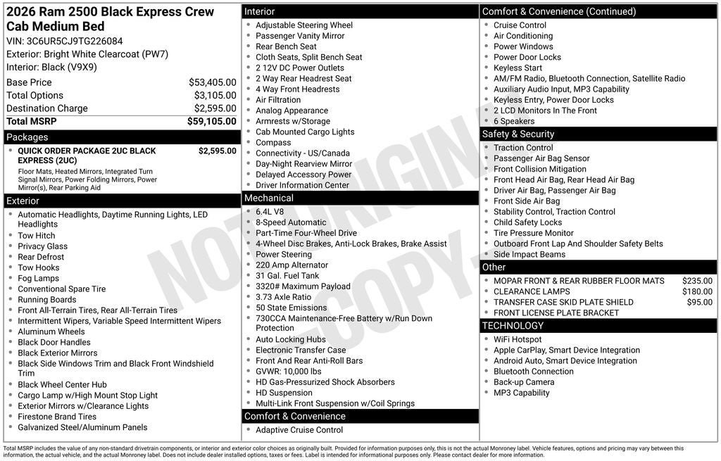 New 2026 RAM 2500 Tradesman image 8