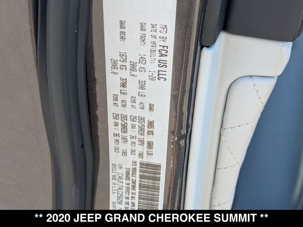 Used 2020 Jeep Grand Cherokee Summit AWD/4WD image 29