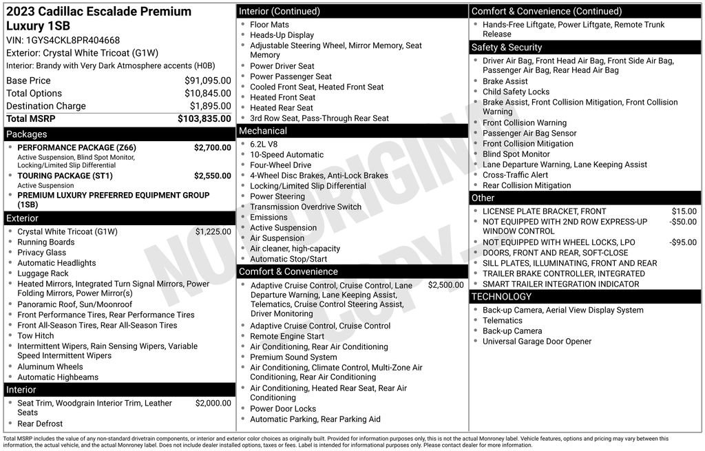 Used 2023 Cadillac Escalade Premium Luxury w/ Performance Package image 31