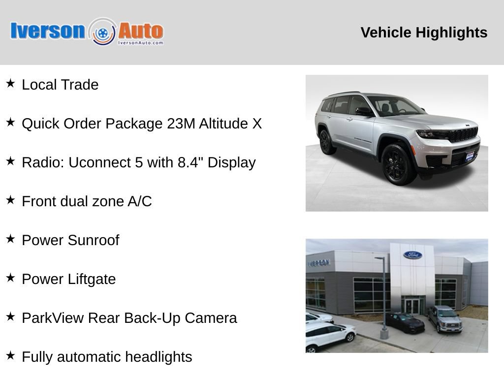 Used 2025 Jeep Grand Cherokee L Altitude AWD/4WD image 2