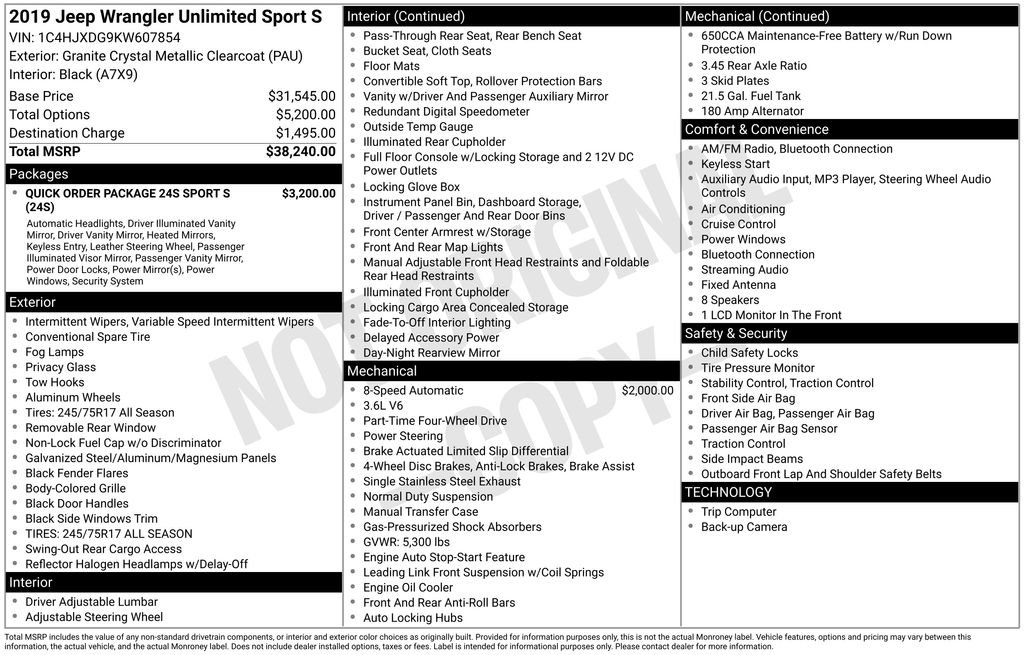 Used 2019 Jeep Wrangler Unlimited Sport S image 5