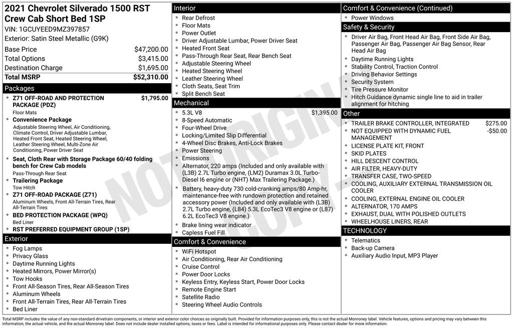 Certified 2021 Chevrolet Silverado 1500 RST AWD/4WD image 5