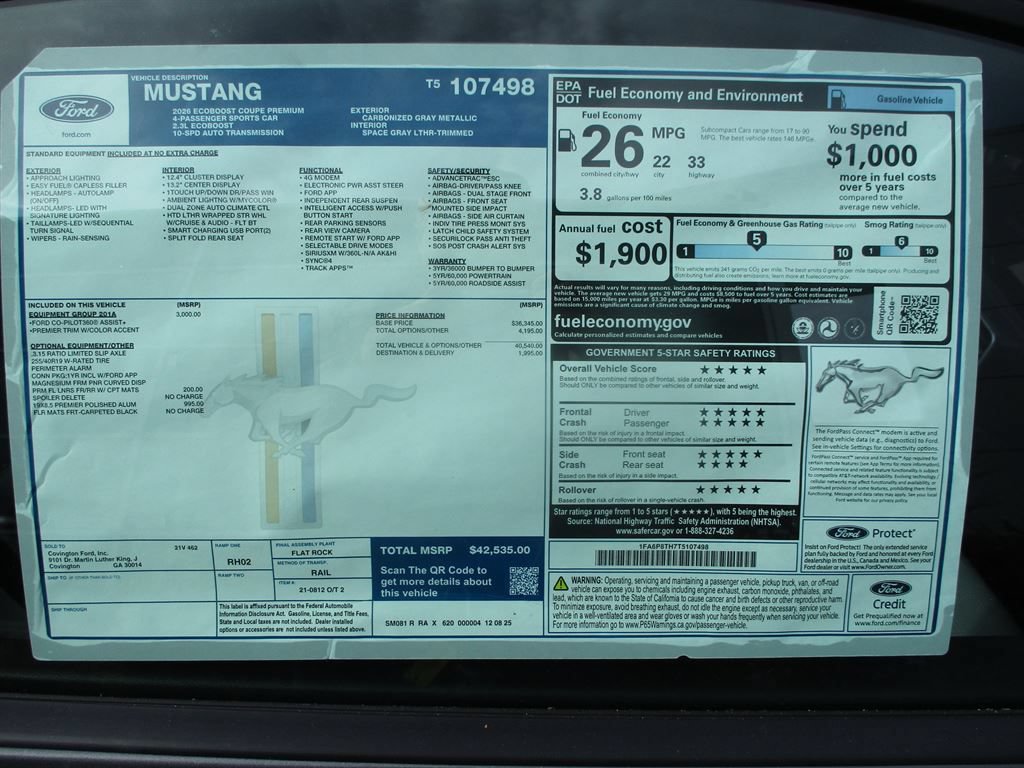 New 2026 Ford Mustang Premium RWD image 19