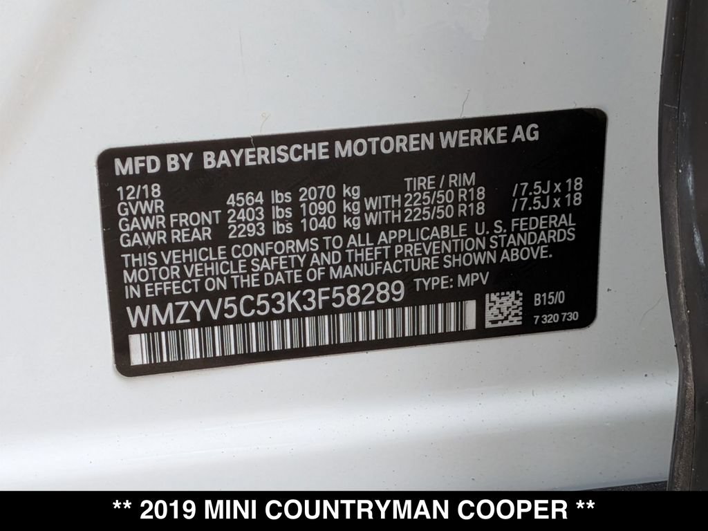 Used 2019 MINI Cooper Countryman ALL4 AWD/4WD image 26