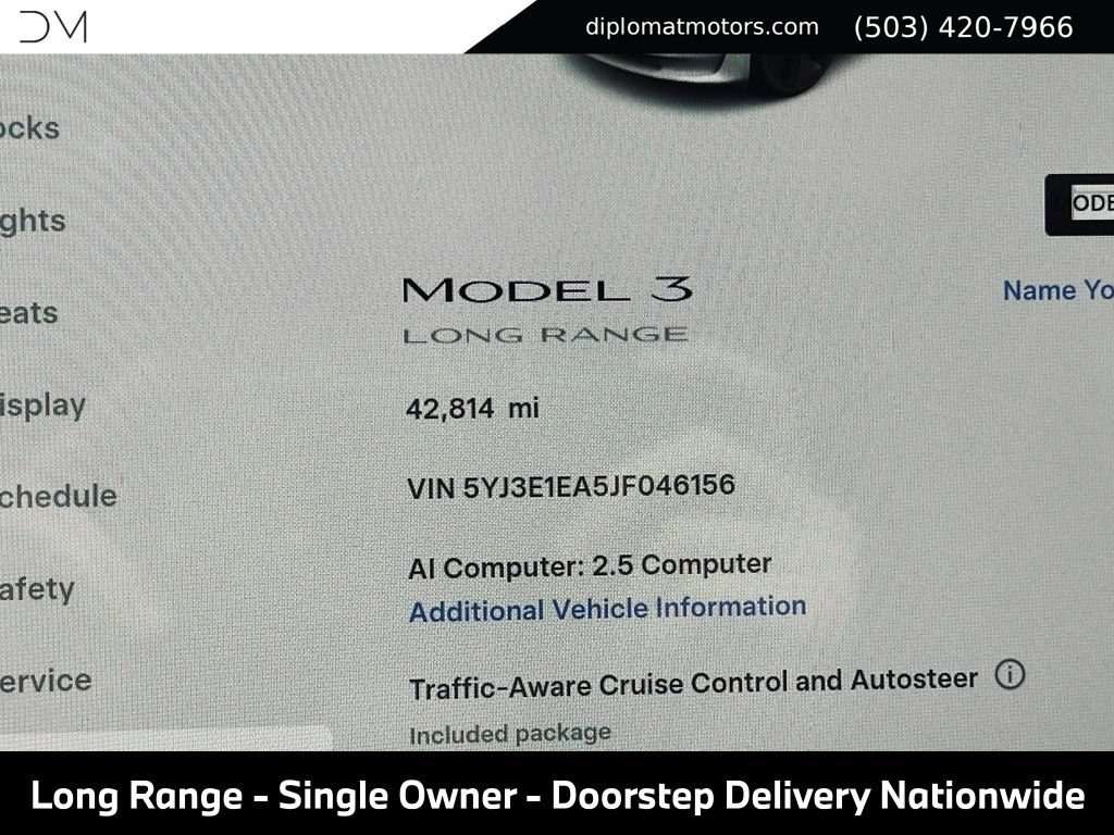 Used 2018 Tesla Model 3 Long Range RWD image 34
