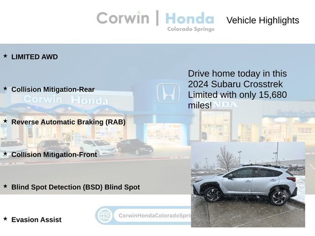 Used 2024 Subaru Crosstrek 2.5i Limited w/ Crosstrek Mirror Package image 7