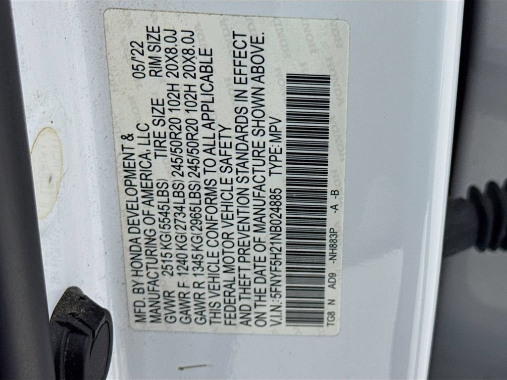 Certified 2022 Honda Pilot Special Edition image 44