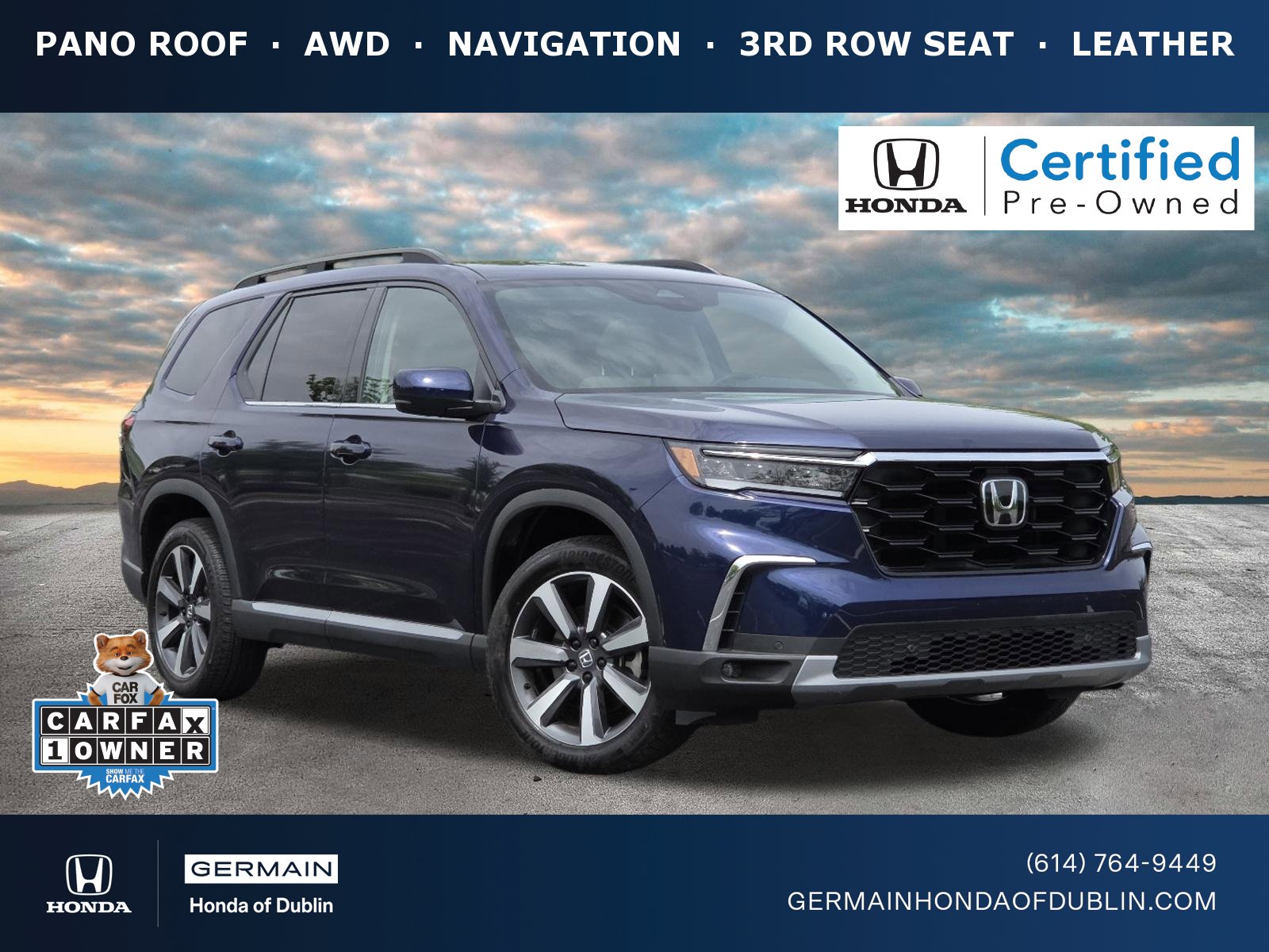 Certified 2025 Honda Pilot Touring image 1